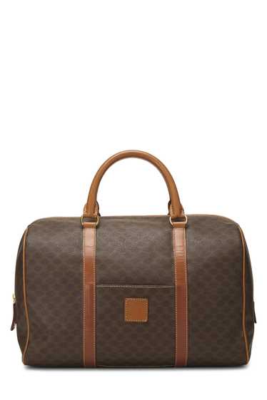 Brown Coated Canvas Macadam Handbag