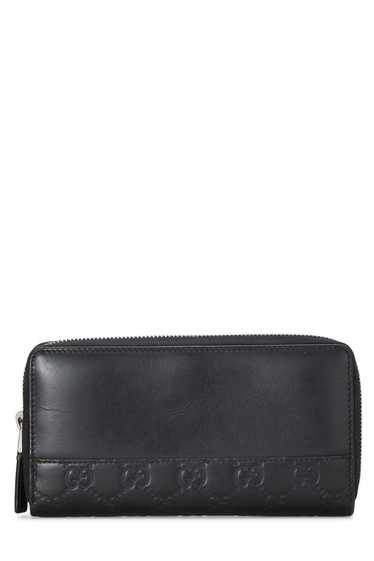 Black Guccissima Continental Zip Wallet