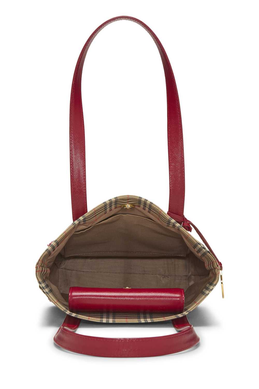 Red Haymarket Check Pocket Shoulder Bag - image 6