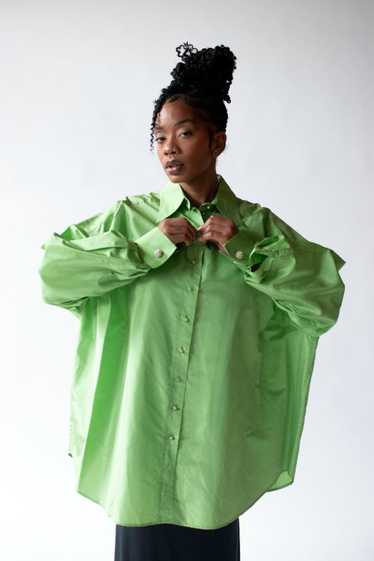 Lime Green Silk Shirt | Gianfranco Ferre