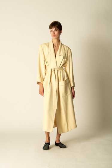 Vintage Cream Wool Trench