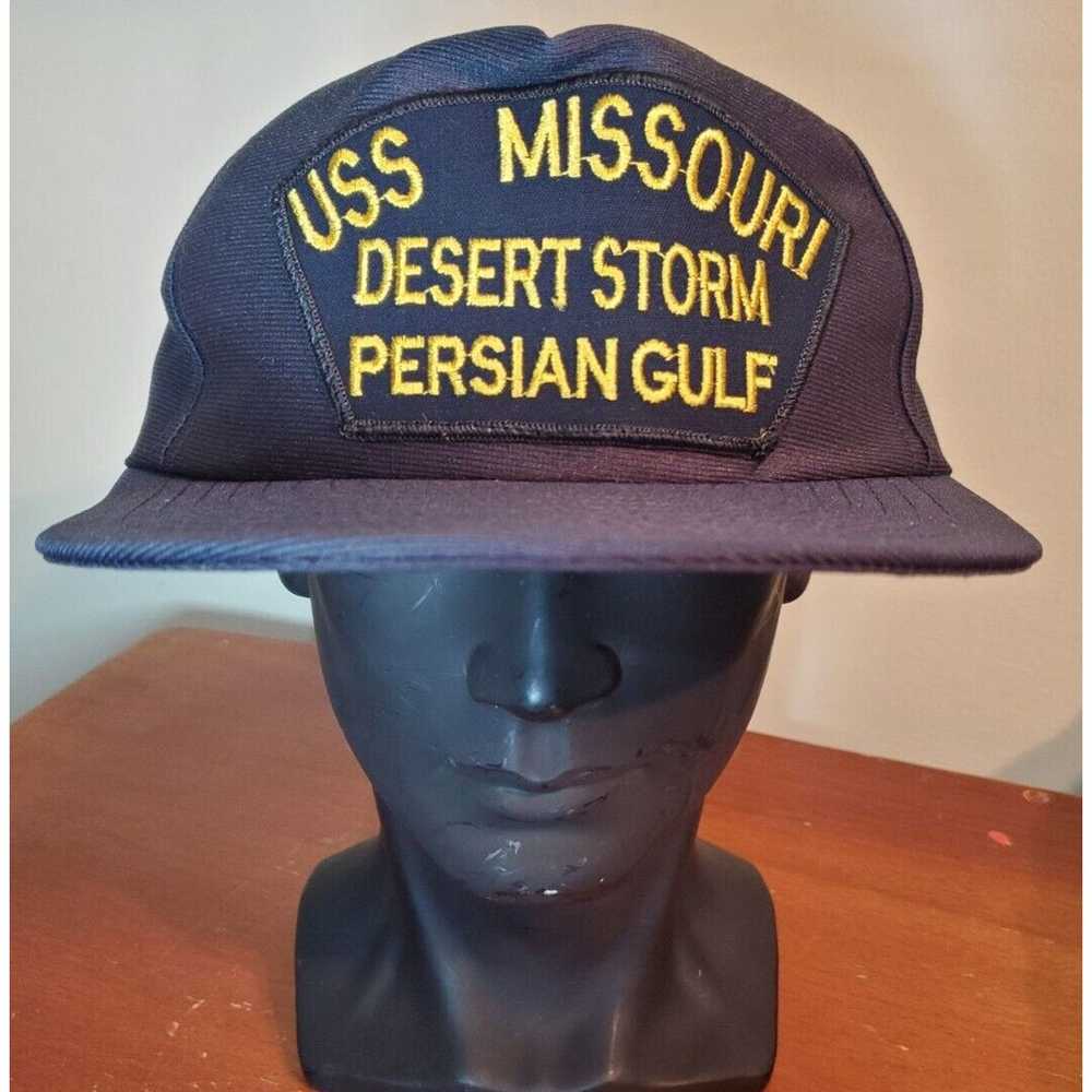 Trucker Hat Vintage USS Missouri Hat Desert Storm… - image 2