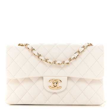 CHANEL Caviar Quilted Small Double Flap White