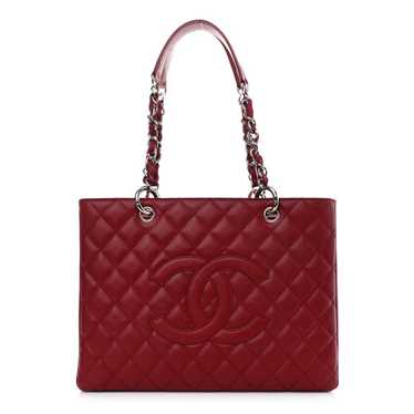 CHANEL Caviar Quilted Grand Shopping Tote GST Red - image 1