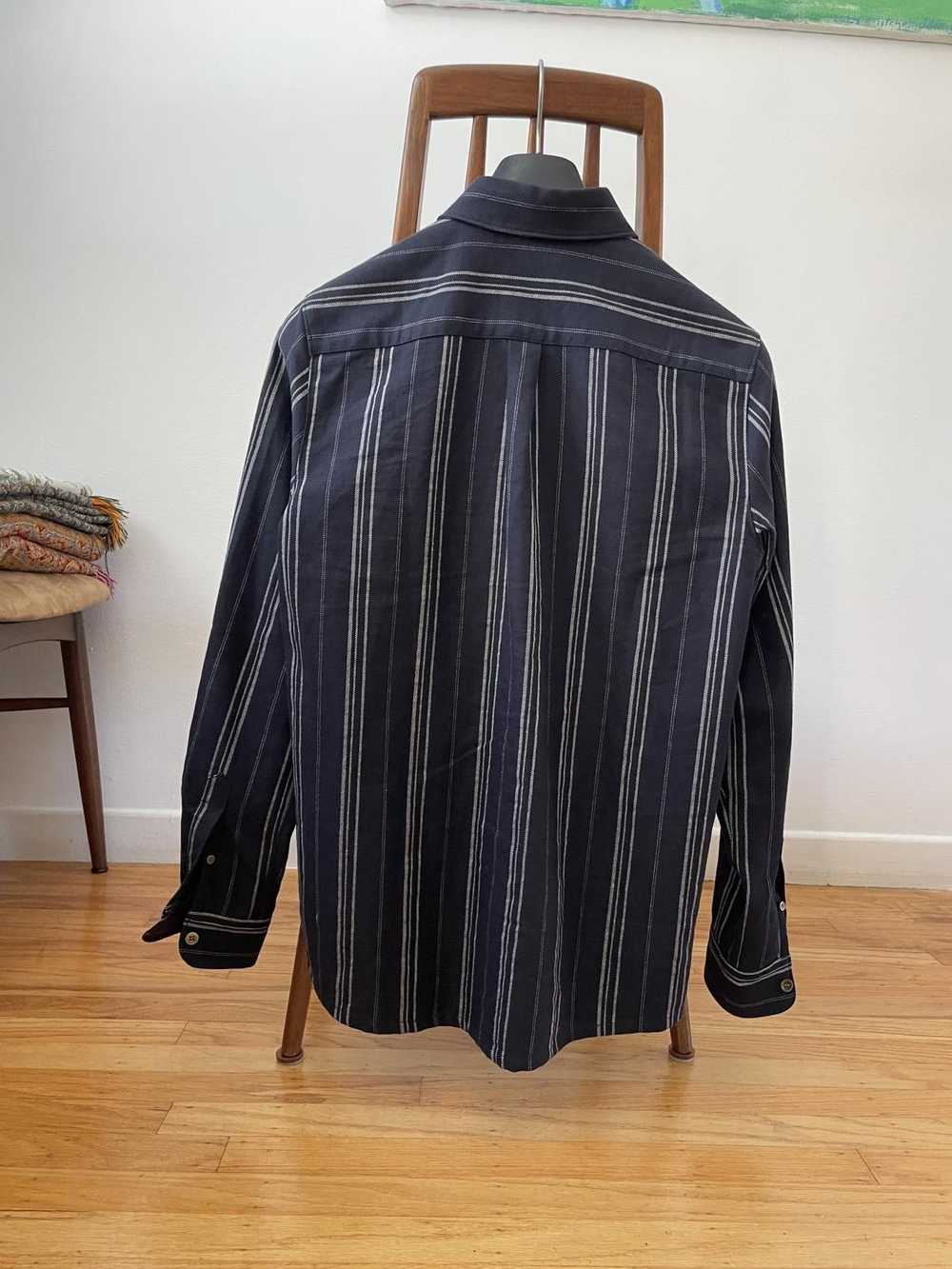 A.P.C. × Streetwear APC Navy Striped Overshirt Me… - image 3