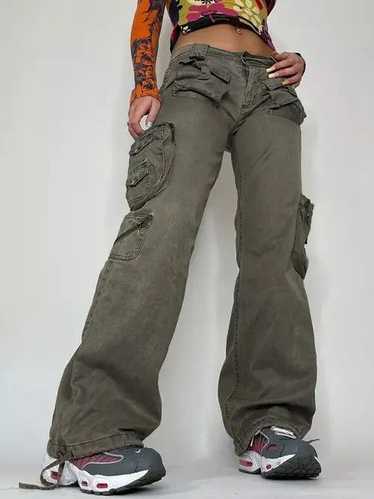 Streetwear × Vintage Grey Cargo Pants, Big Pockets