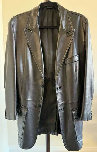 Prada RARE Vintage Black Prada Leather Blazer Sz 5
