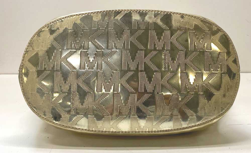 Michael Kors Metallic Gold Monogram Shoulder Tote - image 4