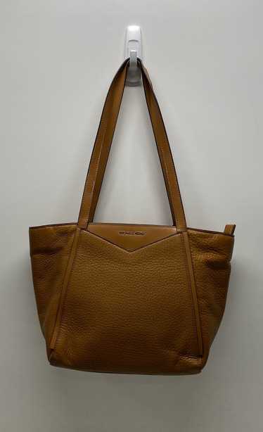 Michael Kors Whitney Brown Pebbled Leather Tote Ba
