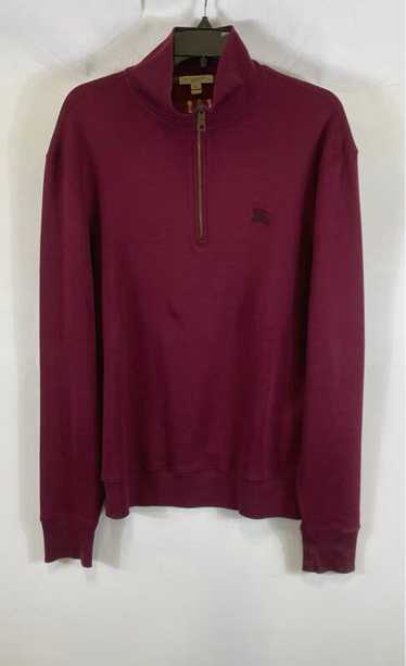 Burberry Brit Burgundy Quarter Zip Sweater - Size 