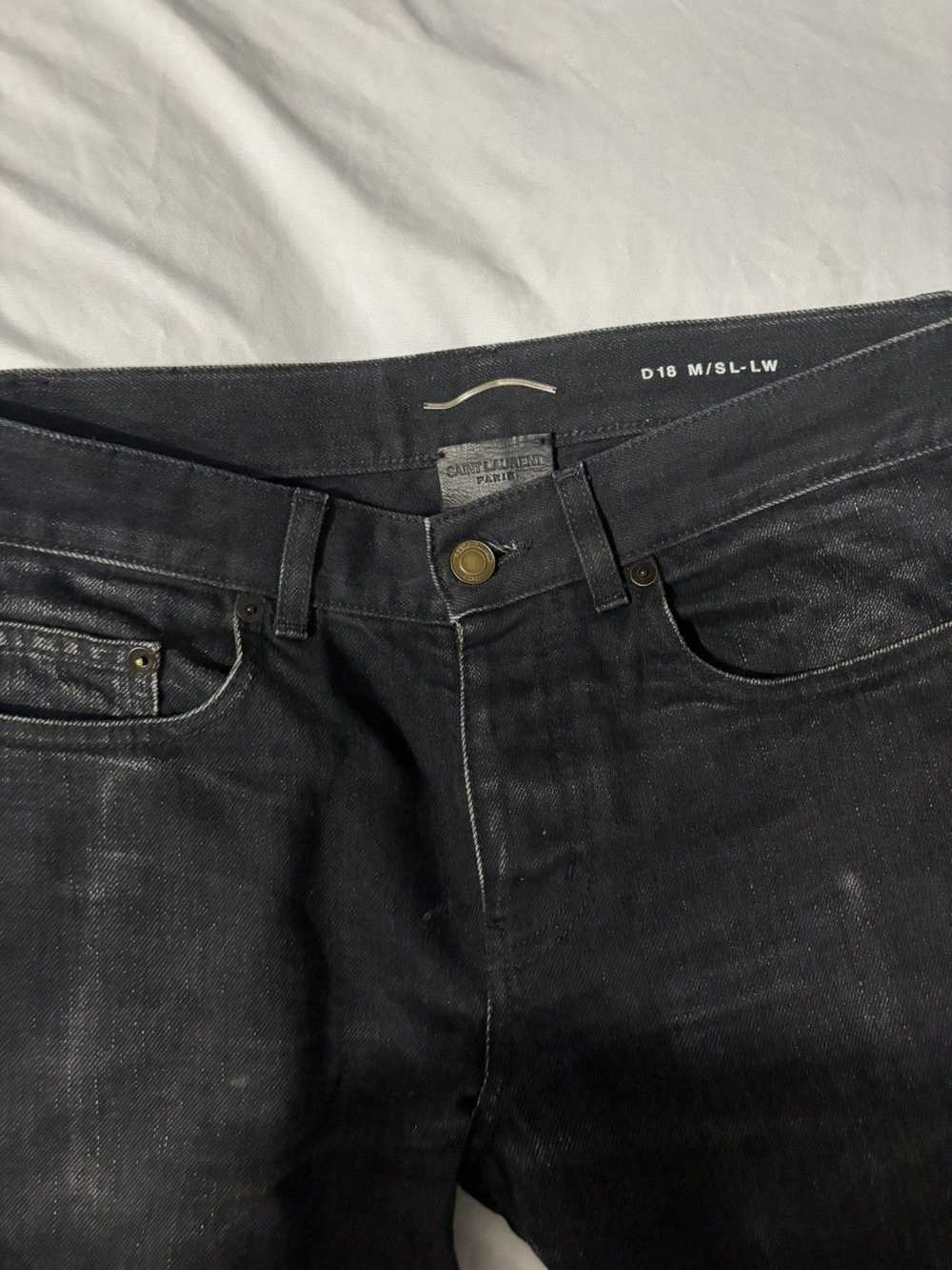Yves Saint Laurent SLP denim black skinny jeans 3… - image 3