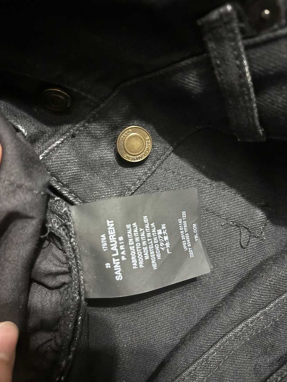 Yves Saint Laurent SLP denim black skinny jeans 3… - image 6