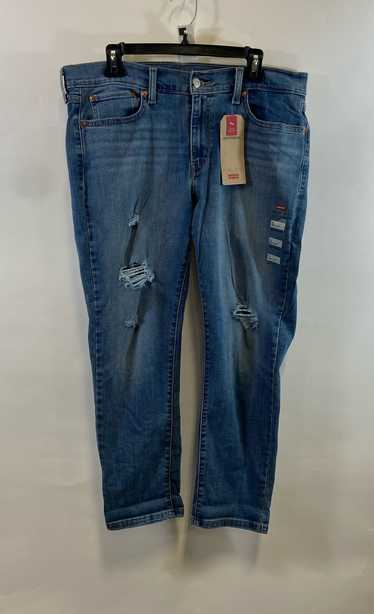 NWT Levi's Womens Blue Pockets Mid Rise Tapered Le