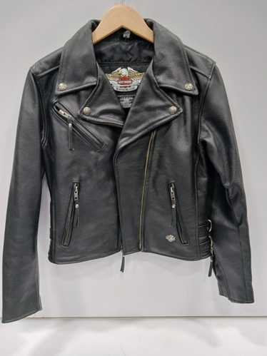 Harley-Davidson Black Leather Women's Jacket Size 