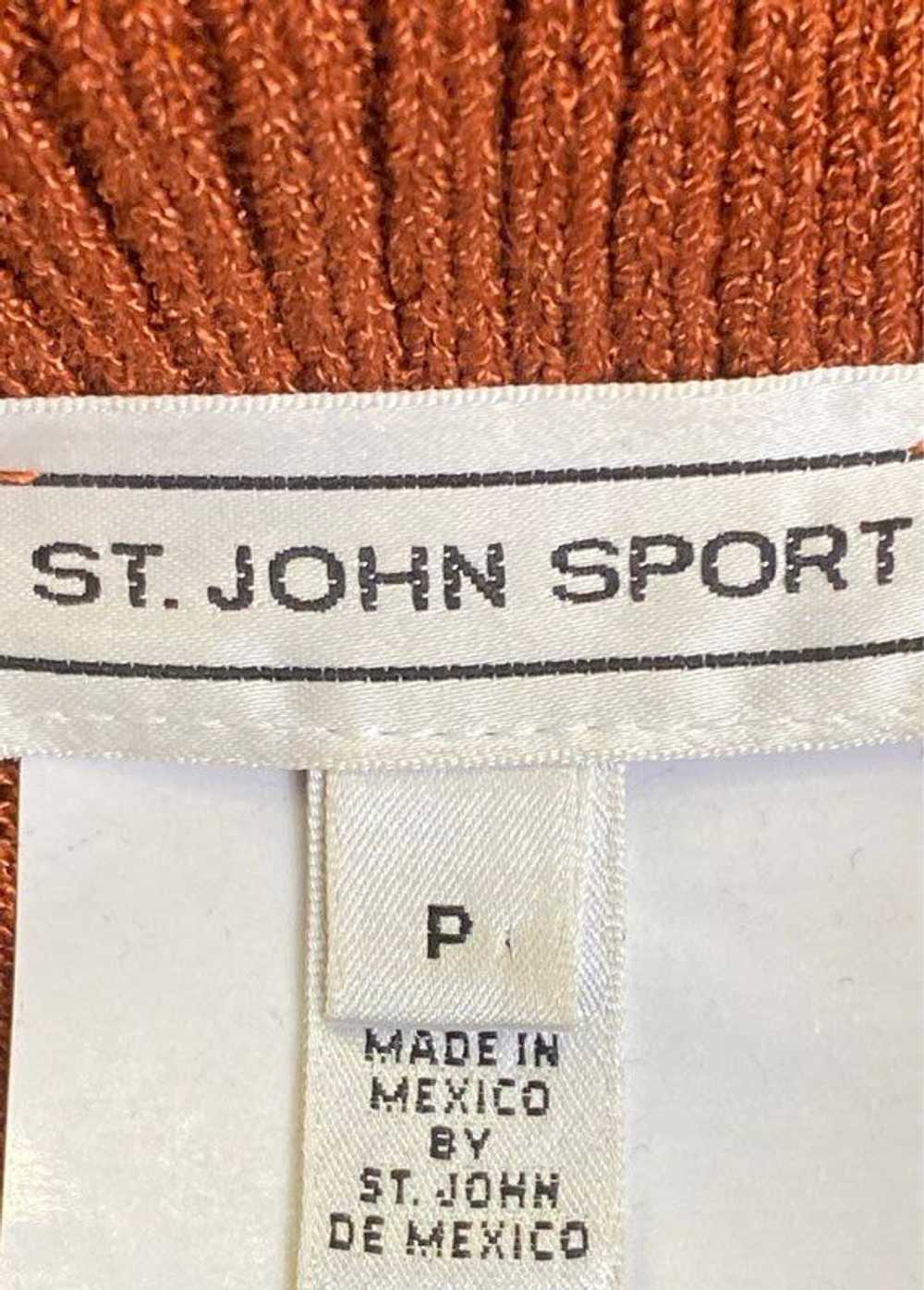 St. John Sport Rust Orange Knit Blazer - Size P - image 3