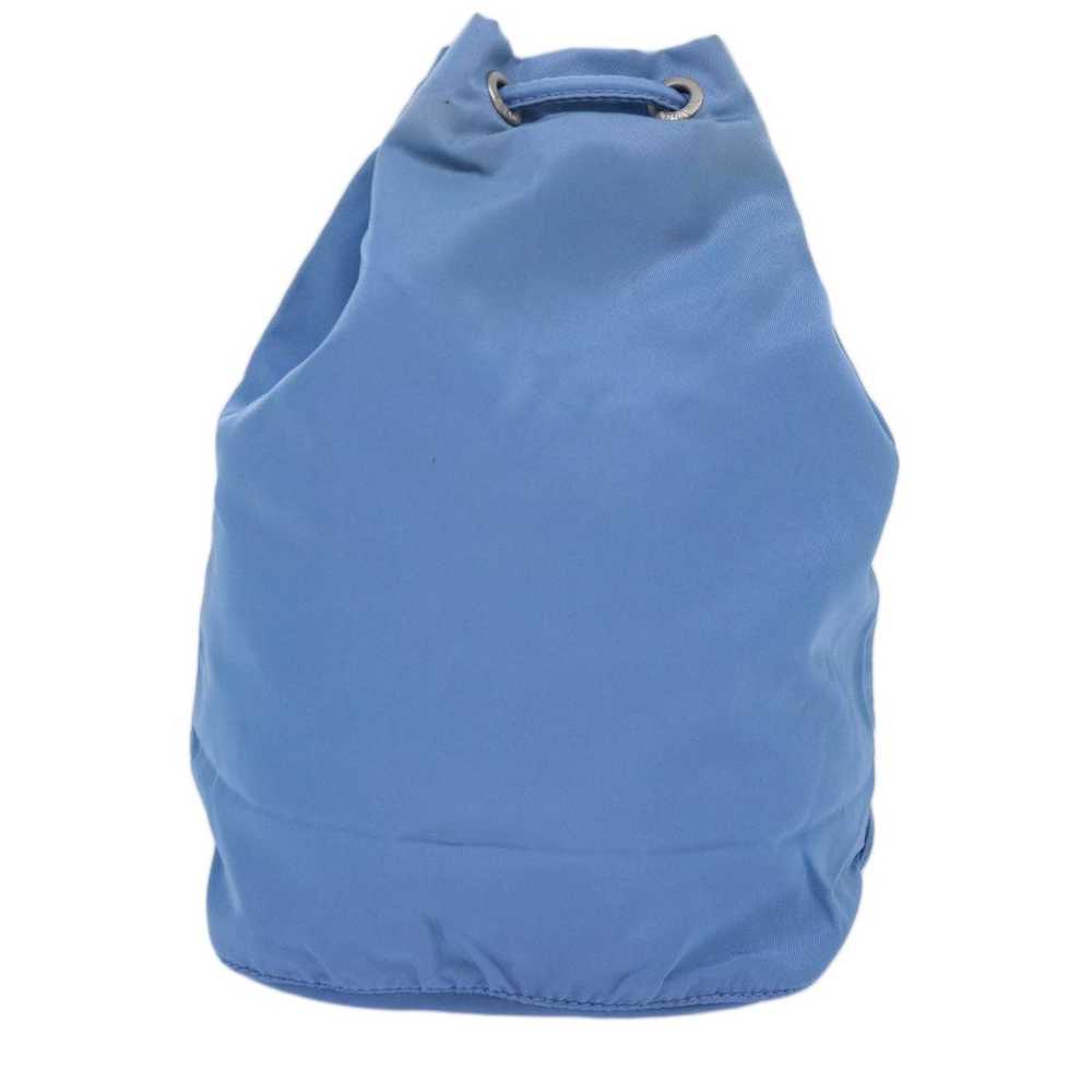 Prada PRADA Drawstring Pouch Nylon Light Blue Aut… - image 2