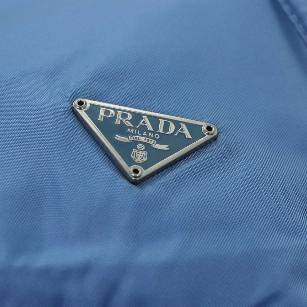 Prada PRADA Drawstring Pouch Nylon Light Blue Aut… - image 8