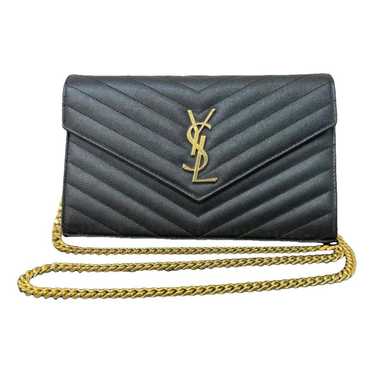 Saint Laurent Portefeuille enveloppe leather cros… - image 1