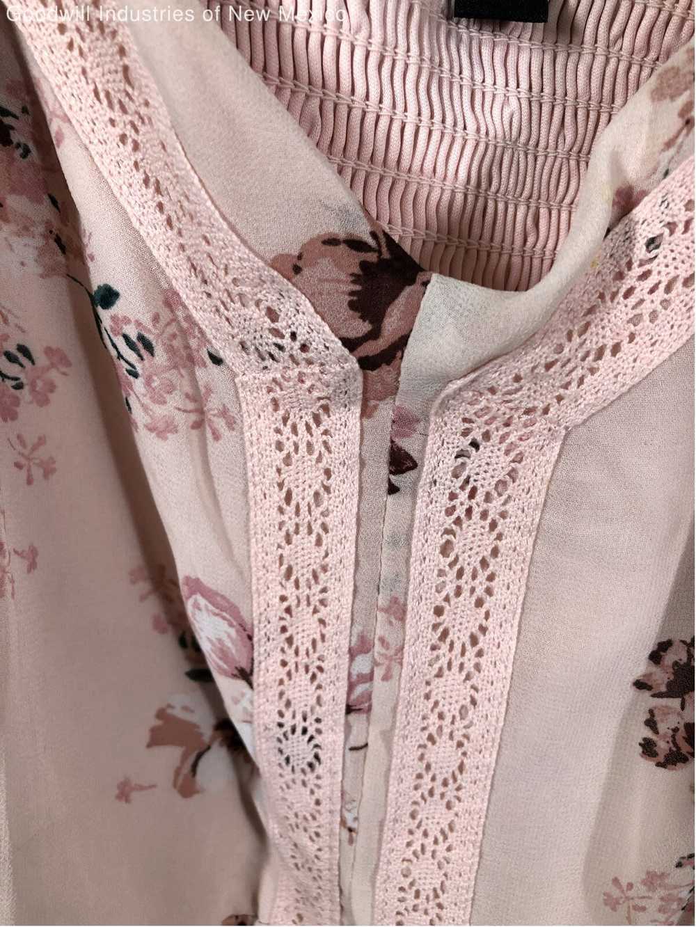 Torrid Womens Pink Floral Sleeveless V-Neck Pullo… - image 3