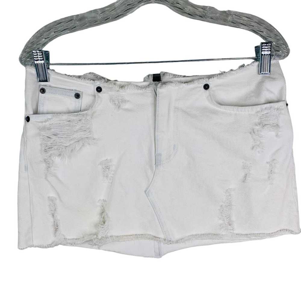 Other Carmar Jean Skirt White Shredded Destructed… - image 1