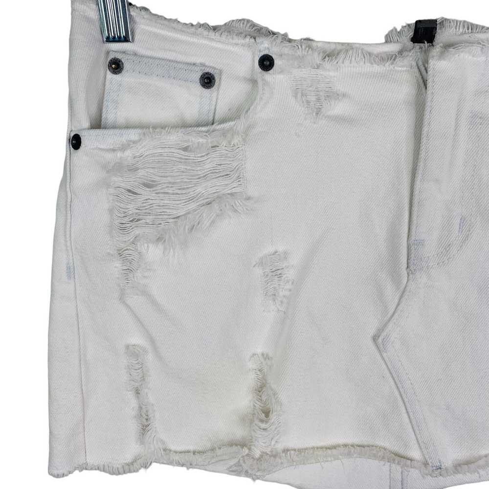 Other Carmar Jean Skirt White Shredded Destructed… - image 2