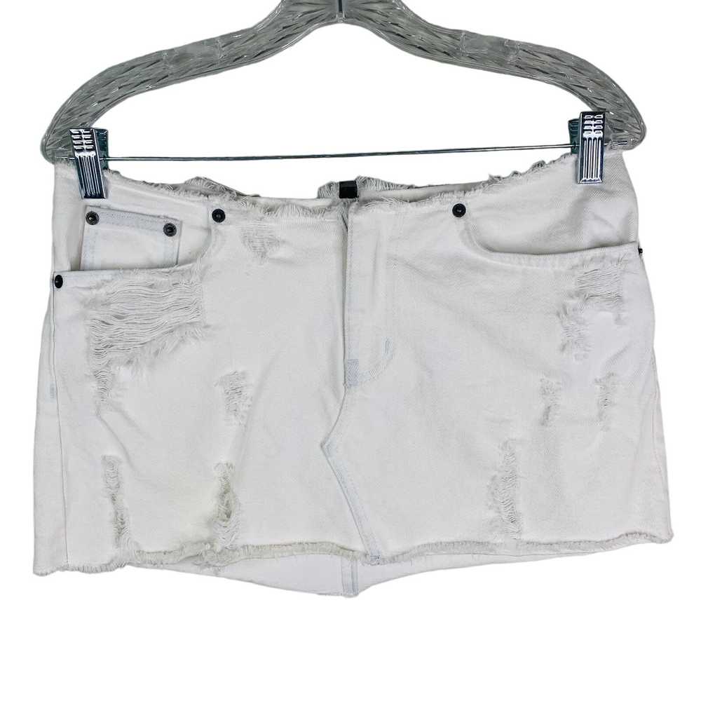 Other Carmar Jean Skirt White Shredded Destructed… - image 9