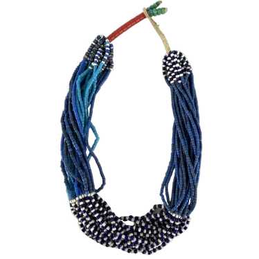 Naga Multi Colored Glass Bead Necklace - image 1
