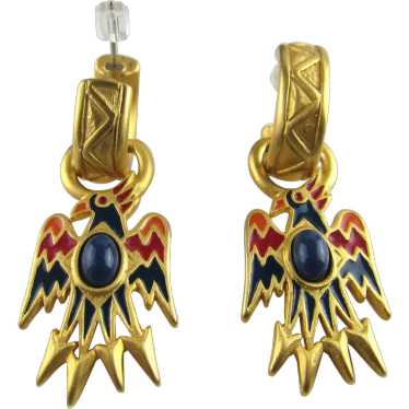 Bob Mackie Designer Gold Tone Convertible Earring… - image 1