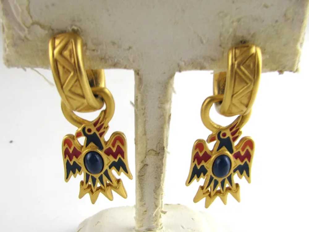 Bob Mackie Designer Gold Tone Convertible Earring… - image 2