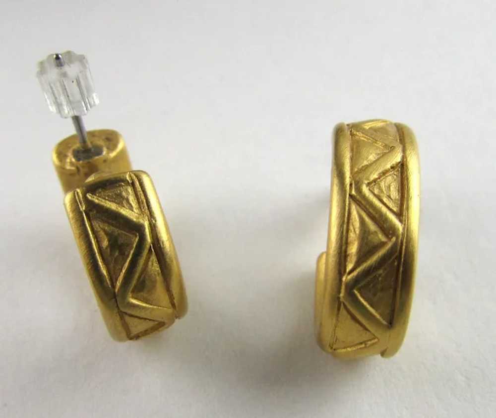 Bob Mackie Designer Gold Tone Convertible Earring… - image 7