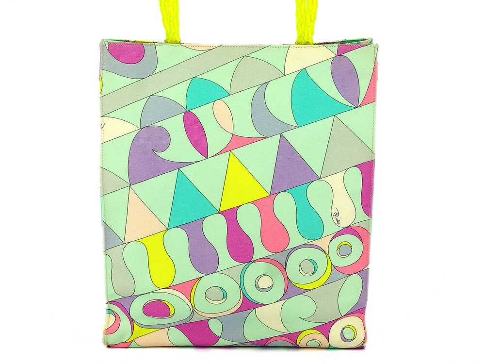 Emilio Pucci Tote Bag Back Handbag Ladies Pattern… - image 2