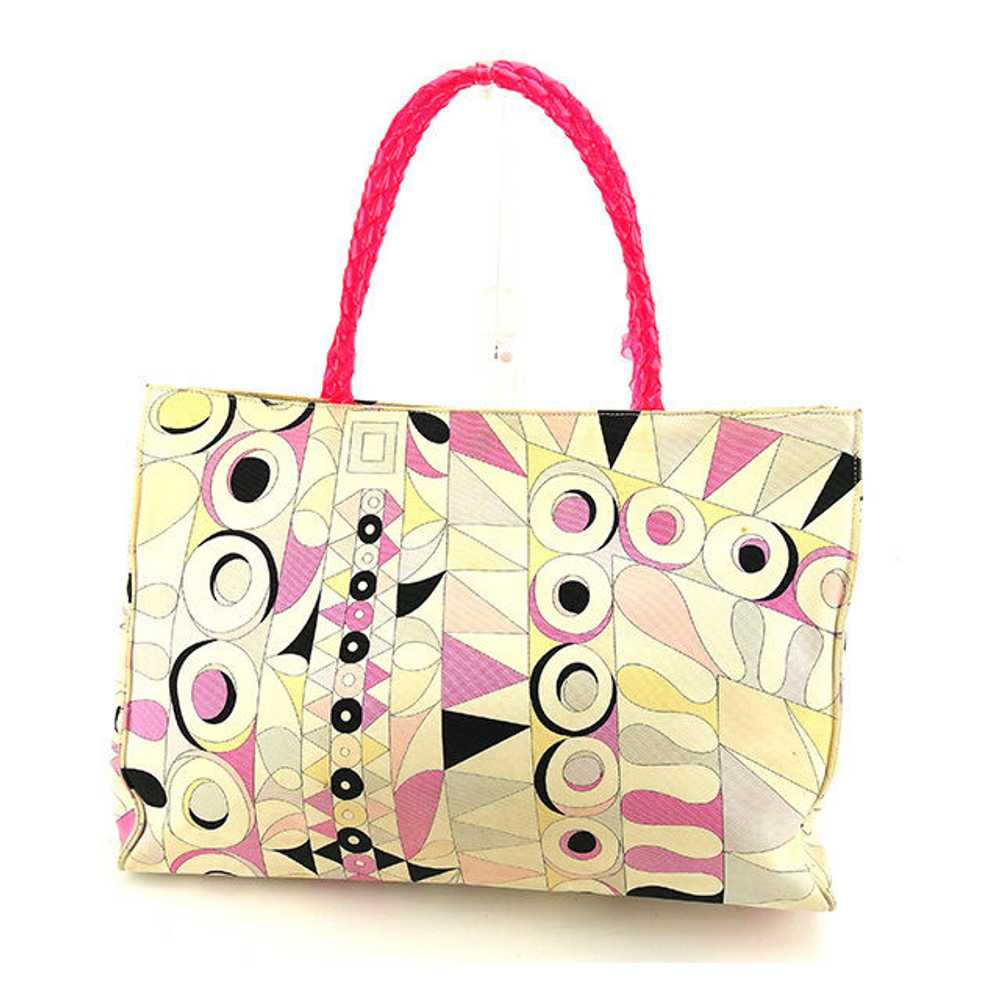Emilio Pucci Tote Bag Shoulder Pattern Multi Pink… - image 1
