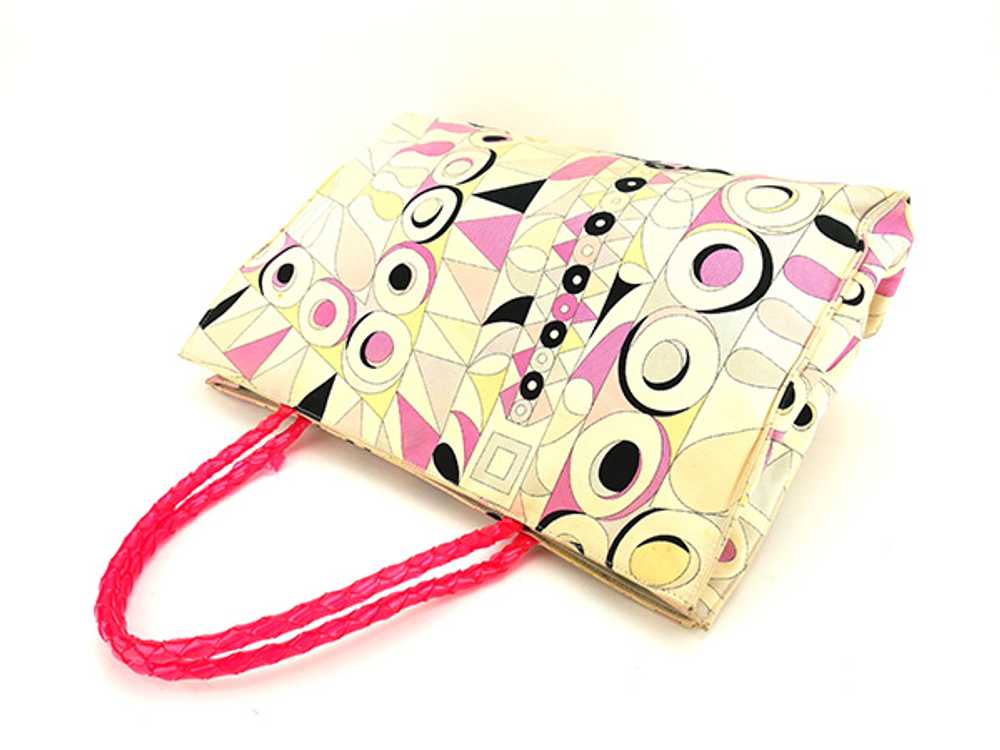 Emilio Pucci Tote Bag Shoulder Pattern Multi Pink… - image 3
