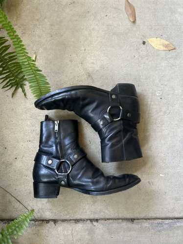 Saint Laurent Paris SLP black leather wyatt boots