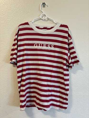 Designer × Guess × Streetwear Guess Red striped T-