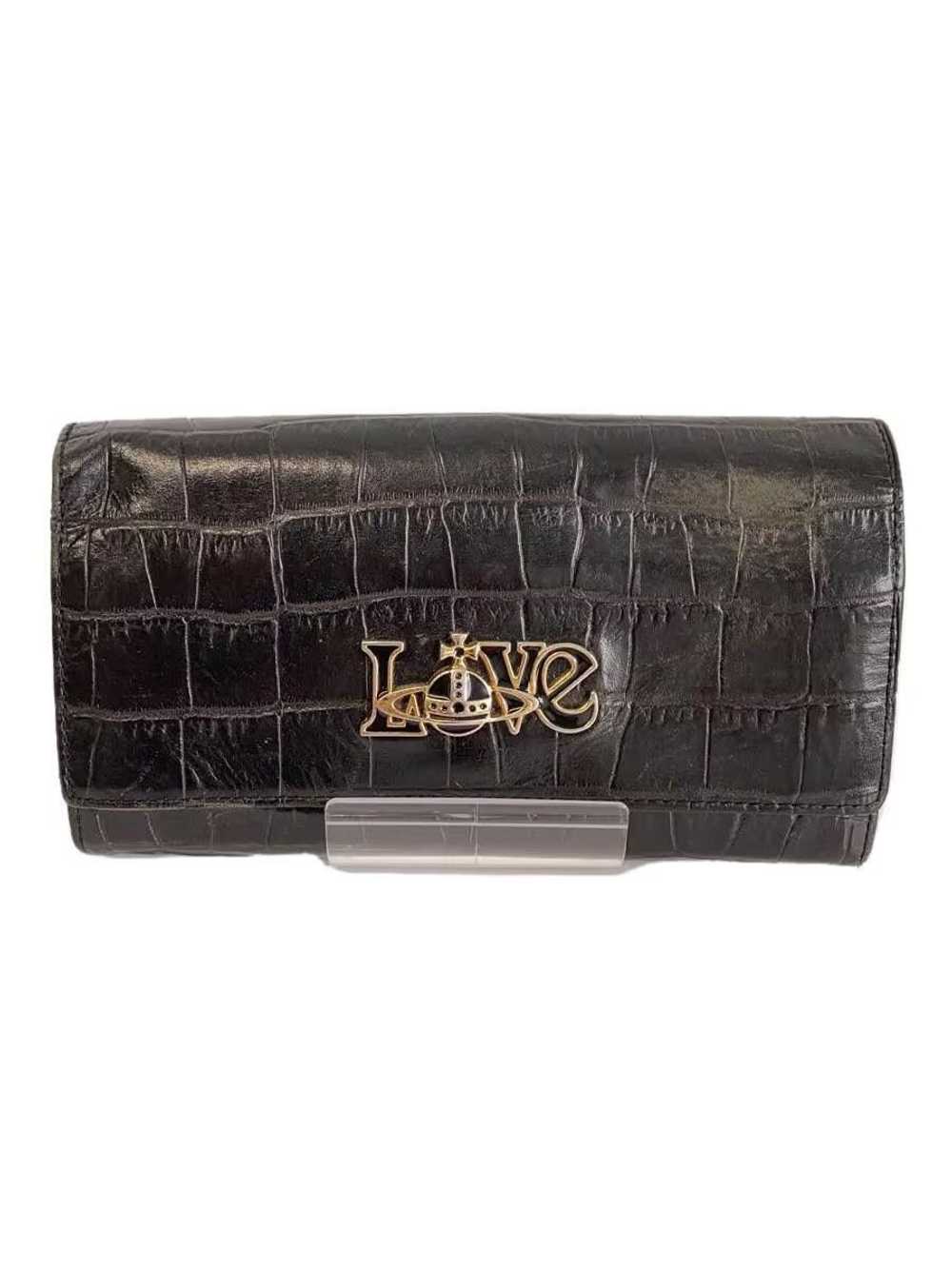 Vivienne Westwood LOVE Orb Crocodile Embossed Leather Wallet