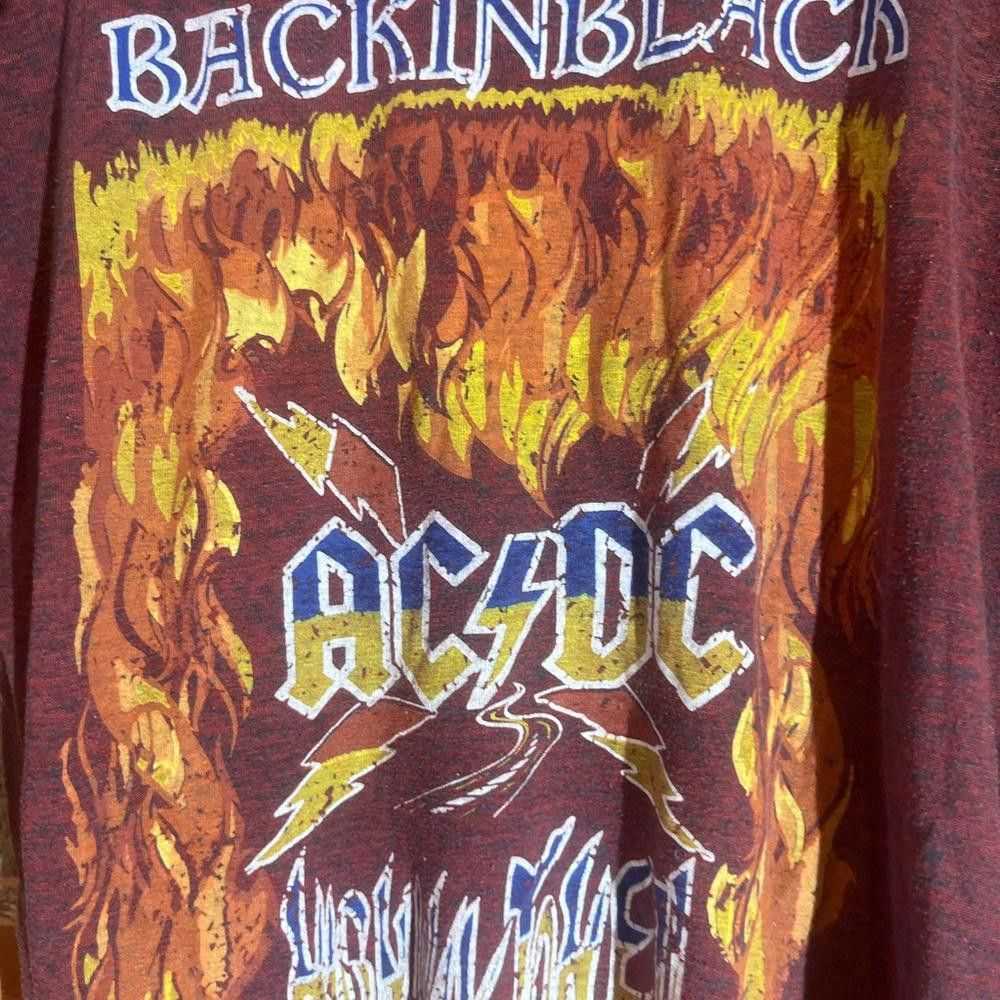 Designer Acdc xsmall red graphic vintage preowned… - image 1