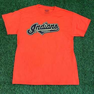 Gildan Men’s Orange ‘Indians Baseball’ Graphic Tee - image 1