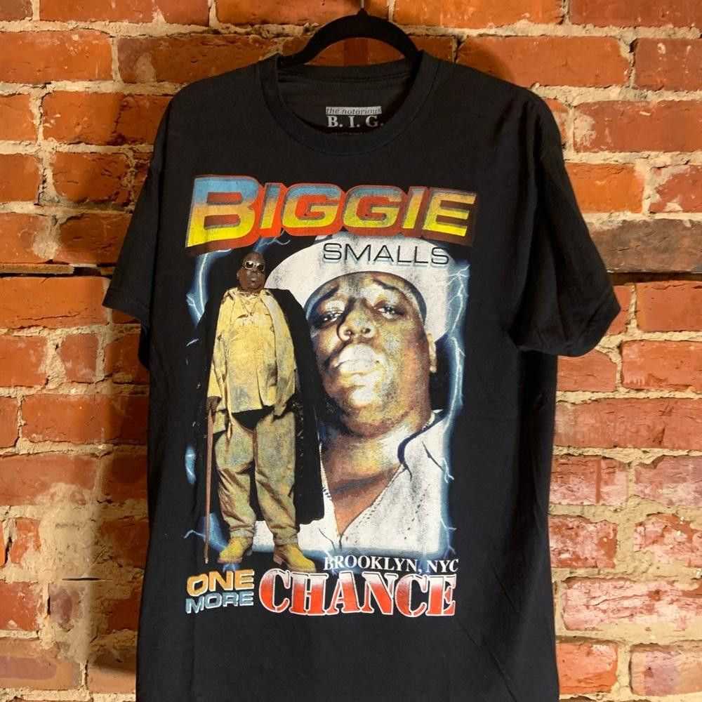 Designer Biggie smalls large black graphic preown… - image 2