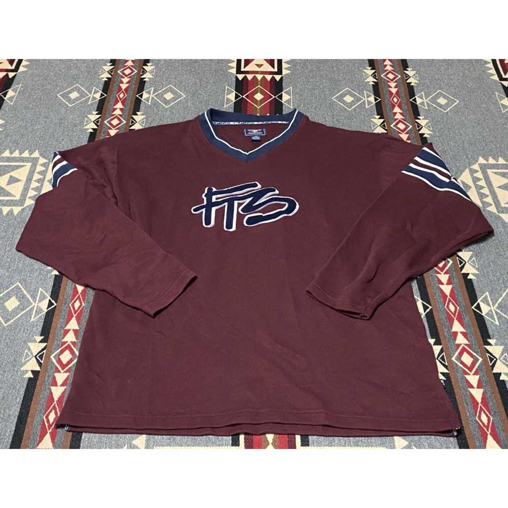 Vintage Elite FTS Longsleeve Shirt Size L Striped… - image 1