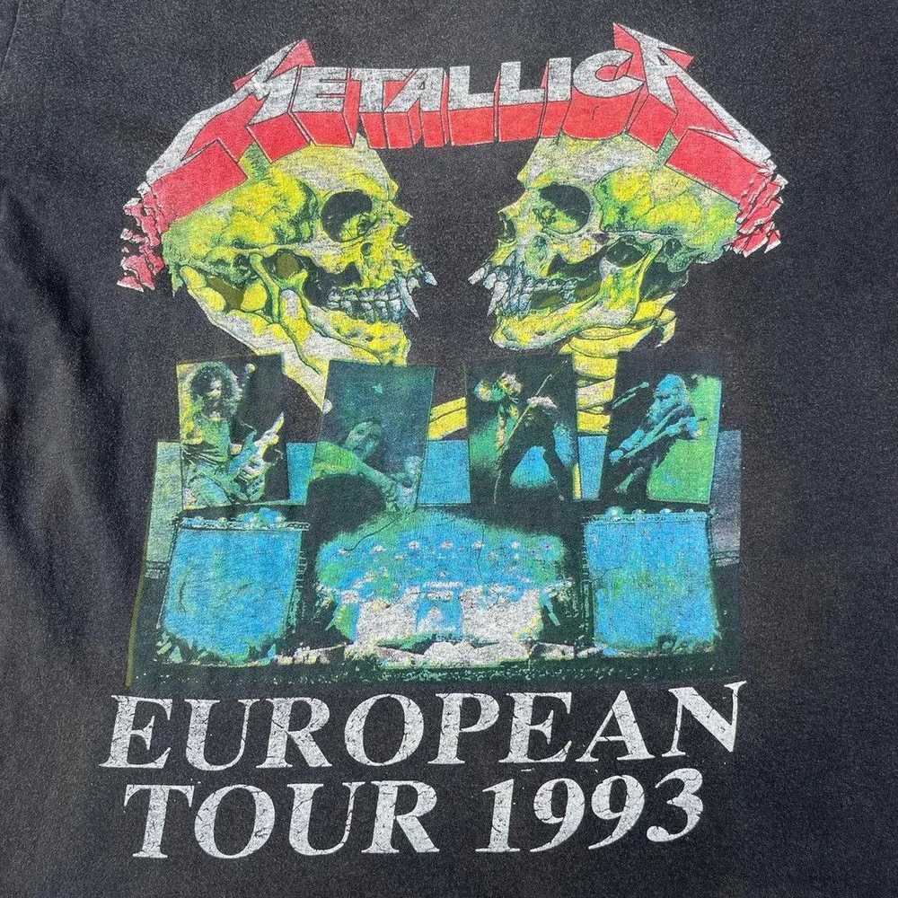 Band Tees × Metallica × Vintage Metallica 1993 Eu… - image 2