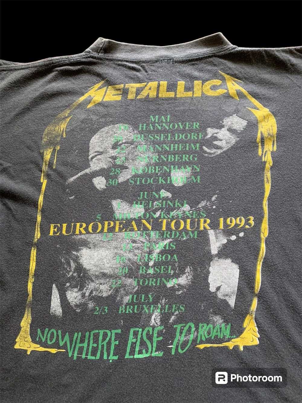 Band Tees × Metallica × Vintage Metallica 1993 Eu… - image 3