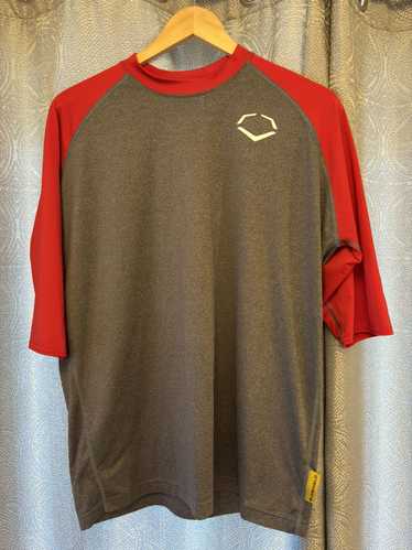 MLB Evoshield Red 3/4 Sleeve Athletic T-Shirt (Tee