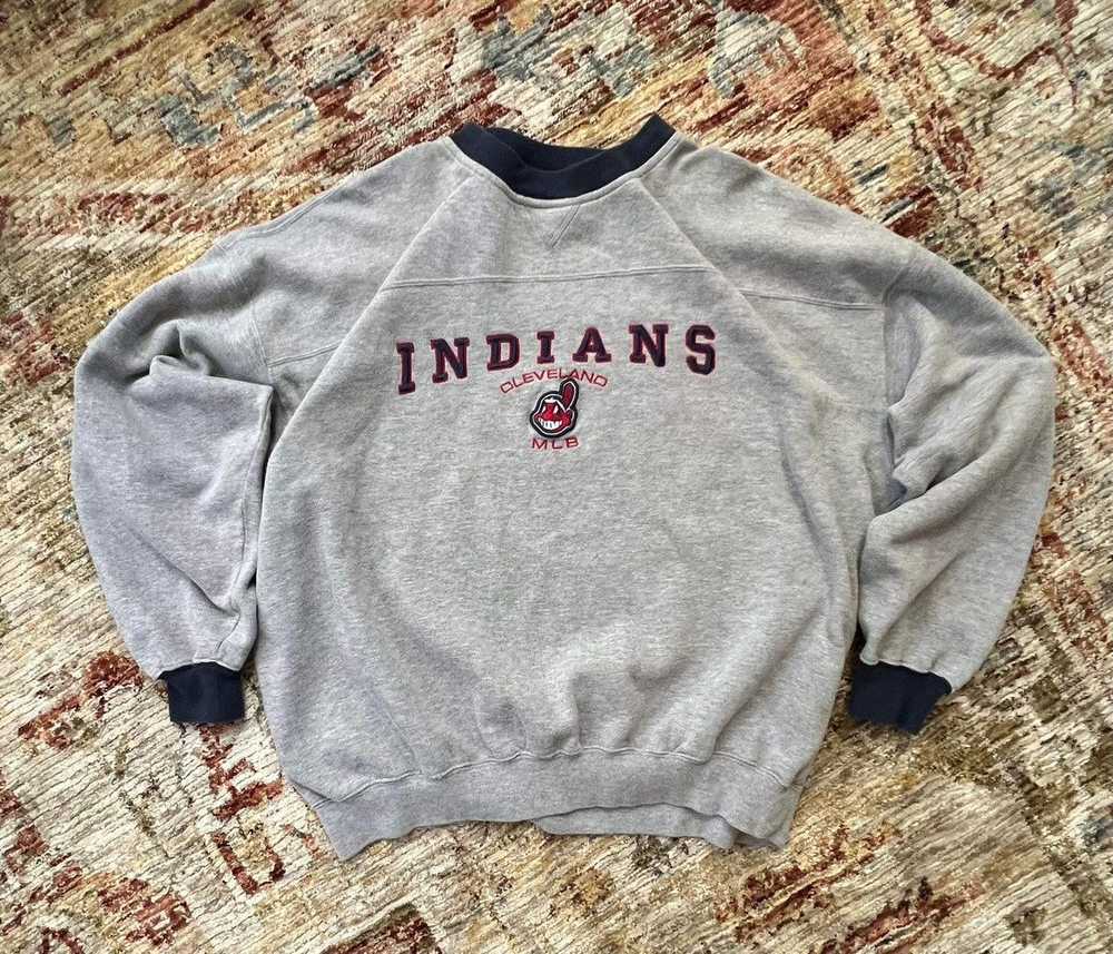 Vintage Vintage Y2K Cleveland Indians Crewneck Si… - image 1