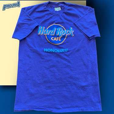 Hanes Vtg 80s Hard Rock Cafe Honolulu Shirt L Pur… - image 1