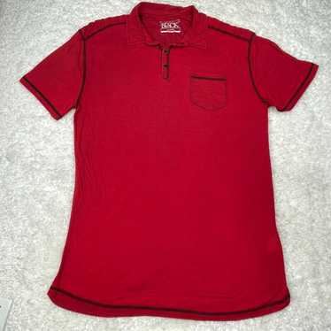 Buckle Buckle Black BKE Polo Shirt Men XL Red Dis… - image 1