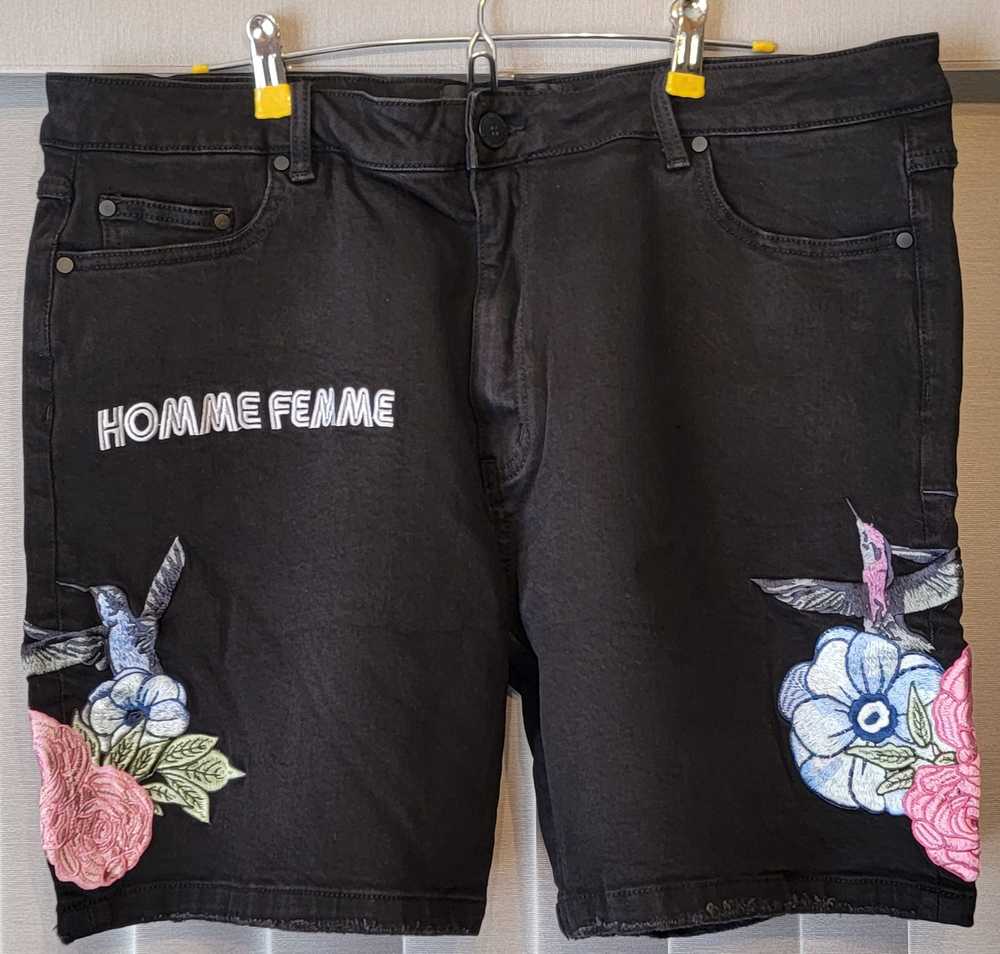 Homme + Femme La Homme Femme Denim Shorts Black H… - image 1