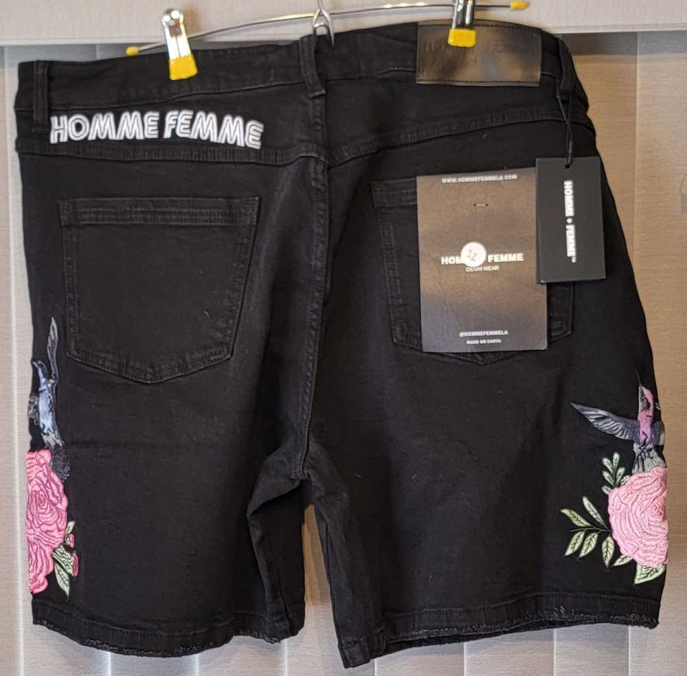 Homme + Femme La Homme Femme Denim Shorts Black H… - image 2