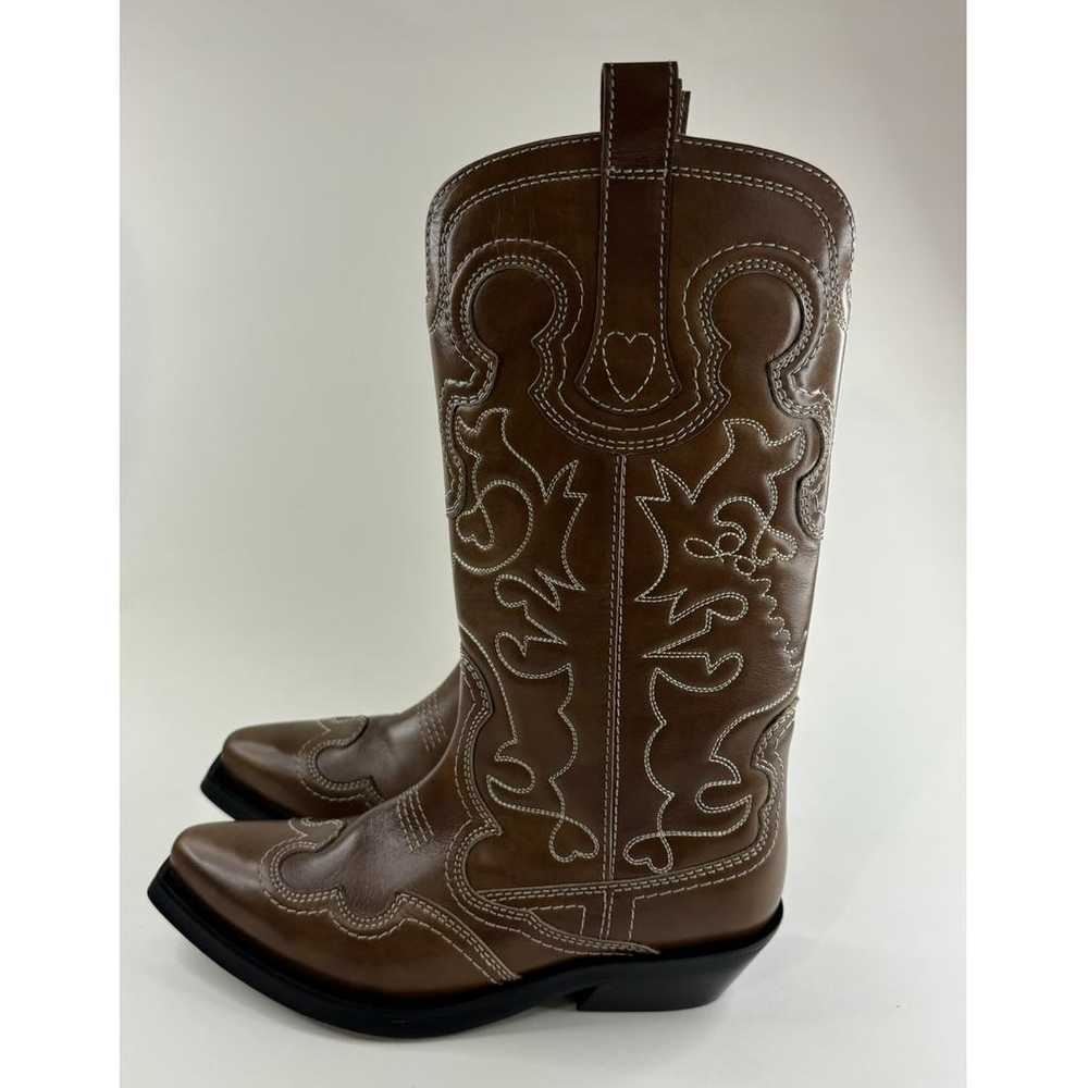 Ganni Leather western boots - image 4