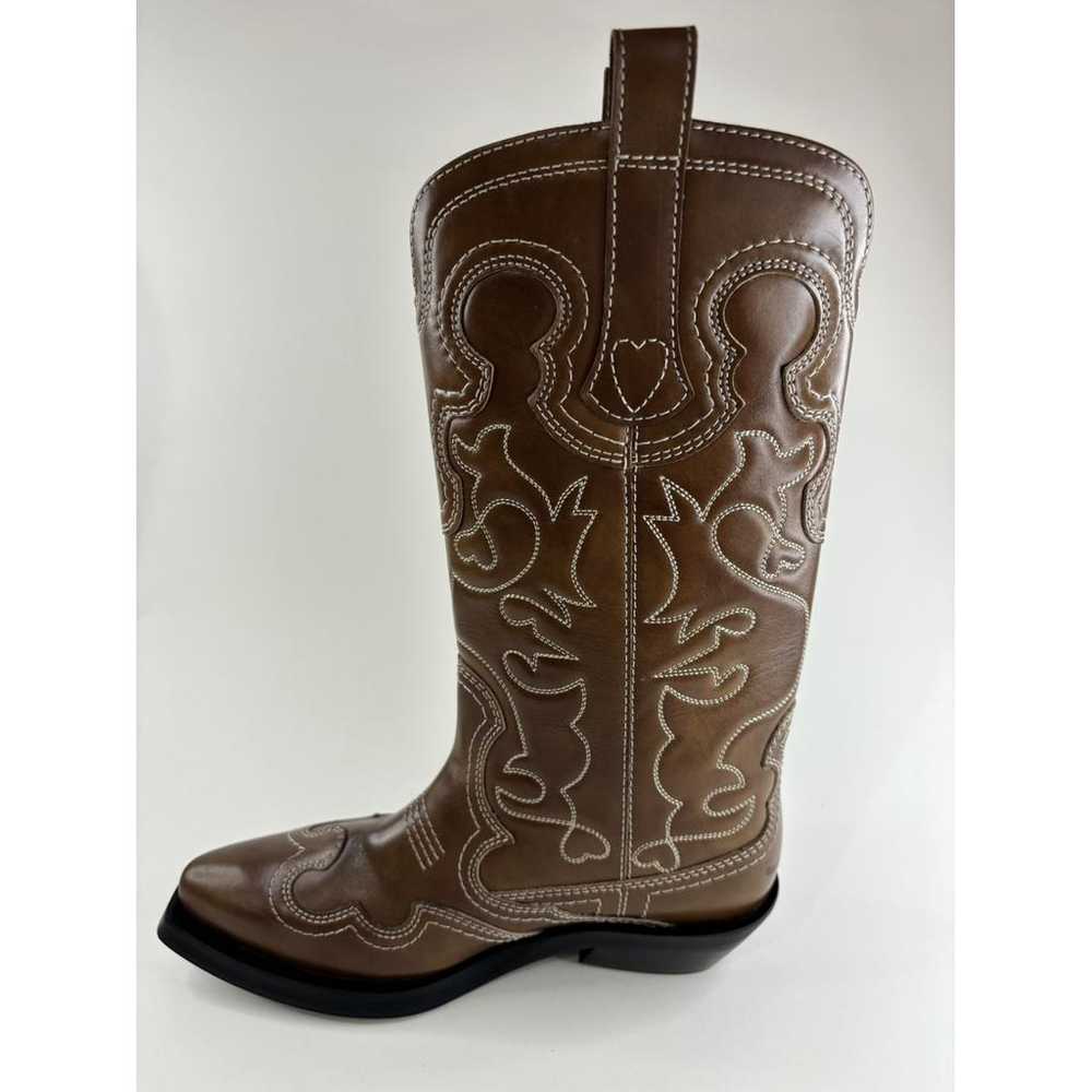 Ganni Leather western boots - image 5